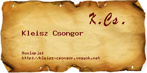 Kleisz Csongor névjegykártya